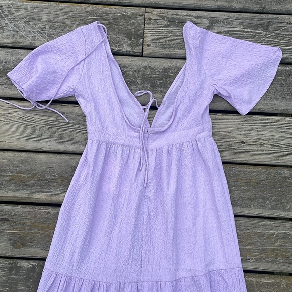NWT Brave Soul London Lilac Open Back Tiered Dress - Picture 10 of 11